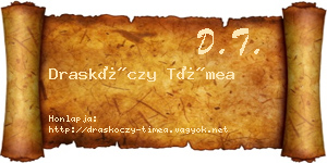 Draskóczy Tímea névjegykártya